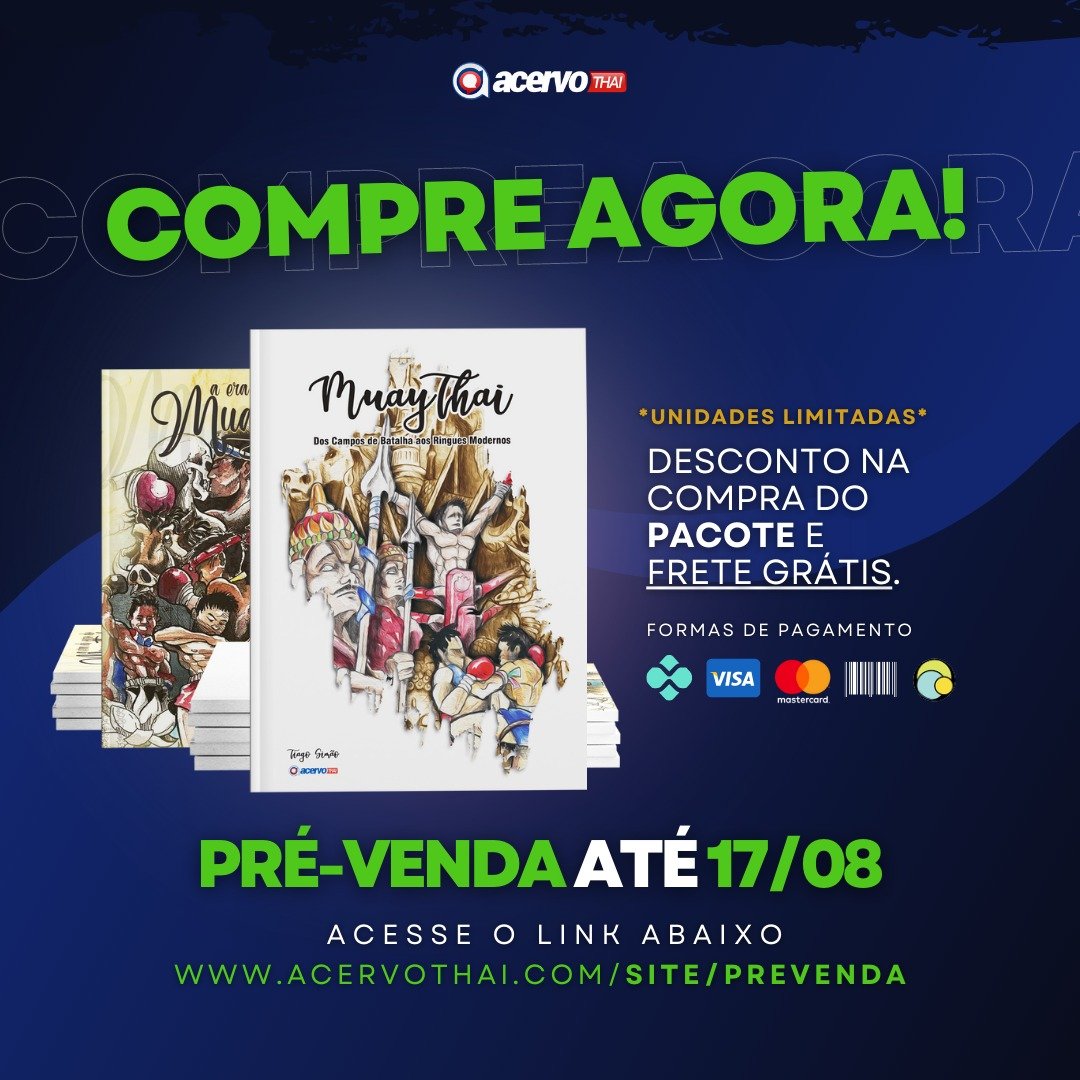 Livros sobre muaythai: Pré-venda liberada até dia 17/08