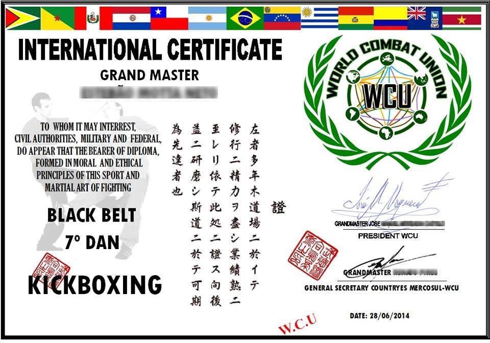 Certificados servem para quê no Muaythai?